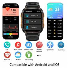 SENBONO 男士智能手表，带无线通话（拨打/接听电话），防水户外运动智能手表，带 LED 手电筒、心率监测健身追踪器、摄像头控制、音乐控制、多种运动模式智能手表，适用于 Android IOS - 黑橙色 - 查看 12