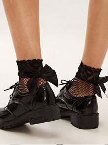4 paires de chaussettes noires à motif papillon en maille transparente pour femmes - chaussettes courtes élastiques, chaussettes mode unicolores convenant aussi bien à une tenue décontractée que formelle, design novateur, accessoire élégant, confortable et agréable pour la peau