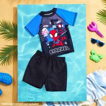 Marvel Spiderman Swimsuit Set 2 Piece Swimming Costume Shorts Rash Vest Pool Beach Holiday Essentials - Multicolor - View 5