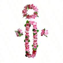 Ghirlanda gigante di fiori Hawaii lunga 6 m/19,7 ft - Decorazione per feste tropicali in poliestere, riutilizzabile e facile da installare, senza piume, senza alimentazione elettrica, adatta per giardino, spiaggia, stile fattoria | Decorazione floreale colorata da appendere adatta per varie celebrazioni