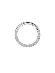 1 Stück 16G vordere Zirkonia Charnier Segment Nasenpiercing Ring, Hypoallergen Edelstahl schwarz 8mm Helix Knorpel Ohrringe, 18K vergoldete 6mm Daith Ohrringe, Conch Piercing Schmuck, Tragus Ohrläppchen Rook Ohrringe, 10mm Ohrläppchen Ohrringe, Augenbrauen-/Bauchnabel-Ring, Körperschmuck Dekoration für Frauen und Männer