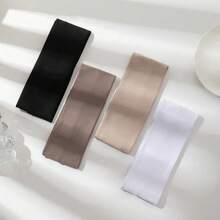 4条/1条装女士运动纯色头带，材质柔软，适合瑜伽、健身、羽毛球等运动，可作发带、头巾、吸汗带、发饰，秋冬季节女士度假装扮的理想选择，优雅围巾，柔软头巾。 - 白色 - 查看 6