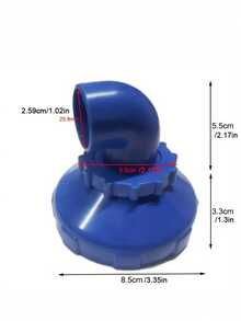 Boquilla de entrada de piscina giratoria 360 grados apta para tubos de 32mm y 38mm, accesorio de ventilación de plástico azul