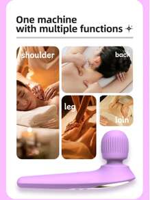 Elektrischer Vibrationsmassage-Hammer Pressstick, 4-stufig einstellbarer kabelloser elektrischer Schlagperküssions-Tiefgewebemassagegerät für Nacken, Rücken, Taille, Schulter, Fuß, Muskelrelaxations-Massagegerät für Frauen, Männer ganzer Körper Entspannung, Persönlicher Handmassagegerät mit LED-Anzeige