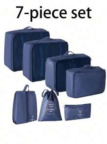 10-1 pièce Sacs de rangement pour voyage d'été, sacs cosmétiques portables imperméables, sacs de toilette multifonctions, sacs de rangement pour vêtements grande capacité, sacs de rangement polyvalents, sacs à main, sacs à chaussures, sacs de plein air, sacs de compression, sacs organisateurs de maquillage