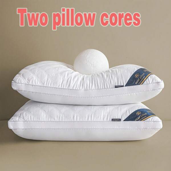2pcs Pillow, 5-Star Hotel Quality, Suitable For Side Sleepers And Back Sleepers, Ideal For Home Use, Great Gift