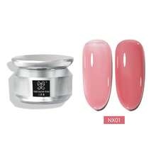 TRICOLOR FISH Builder Nail Gel, 35g Jelly Nude Pink Hard Gel For Nails Extension Gel Nail Polish Jelly Strengthener Gel Polygel Nail Art Manicure