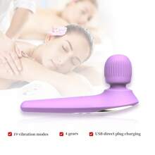 Elektrischer Vibrationsmassage-Hammer Pressstick, 4-stufig einstellbarer kabelloser elektrischer Schlagperküssions-Tiefgewebemassagegerät für Nacken, Rücken, Taille, Schulter, Fuß, Muskelrelaxations-Massagegerät für Frauen, Männer ganzer Körper Entspannung, Persönlicher Handmassagegerät mit LED-Anzeige