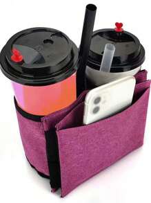 Luggage Handle Storage Bag Drink Bag Cup Holder For Suitcase Water Bottle Protection Sleeve Minimalist Water Cup Storage Bag Gifts For Friend Fits Roll On Suitcase Handles Attachment Holder Suitable For All Suitcase Handles Water Bottle Bag For Outdoor Travel Accessories Travel Essentials Summer Vacation Back To School Holiday