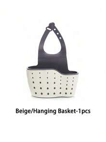 1 szt. wiszący kosz odpływowy do zlewu z silikonowym pudełkiem do przechowywania, regulowany pasek na ramię, uchwyt na gąbkę, wiszący kosz na kran, torba do przechowywania w kuchni, idealny do przechowywania gąbek i ściereczek w kuchni.