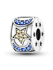 Silberplattiert Dekor Mond Sonne Stern Hufeisen Katze Stern Serie Anhänger Anhänger Kugel geeignet für Armbänder DIY Damen Schmuck