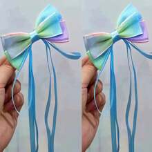 New Chinese Style Gradient Bow Tassel Hairpins Children Sweet Girls Beautiful Hair Clips Women Barrettes Grips Hair Accessories