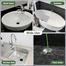 6 Pack 27 Inch Drain Snake Clog Remover Drain Hair Catcher Sink Snake Drain Cleaner Drain Auger Removal Tool For Shower Kitchen Sink Bathroom Tub Sewer