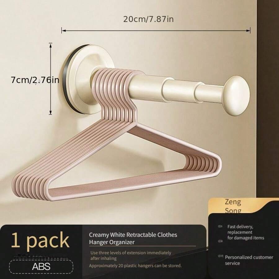 Platzsparender ausziehbarer Wäschetrockner mit Saugnapf - Wandmontage, faltbar, geeignet für den Balkon, ideal für Badezimmer Aufbewahrung und zum Aufhängen von Schmuck, Mänteln, Badezimmer Regal | kompaktes Design | Kunststoffstruktur, Badezimmer