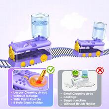 Color Random – Paint Brush Cleaner With Paint Tray, Upgraded 6-In-1 Painting Tool With Drain And Brush Holder, Water Circulation Brush Cleaner For Acrylic, Watercolor, And Water-Based Paints Back To School,Back To School,School Supplies - Multicolor - View 11