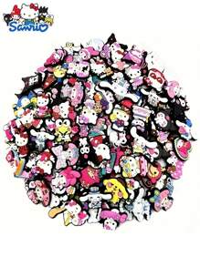 Sanrio Sanrio Hello Kitty Classic Plastic Shoe Charms Set, DIY Shoe Pendant, Fashionable Cartoon Design, Decorative For Hair Accessory, Phone, Bag, Shoes, Backpack, Random 10/20/30/50/100pcs, Suitable For Shoes, Sandals, Bracelets, Wristbands, Party Gifts, Graduation Gifts, Birthday Gifts, Girls Will Love It!