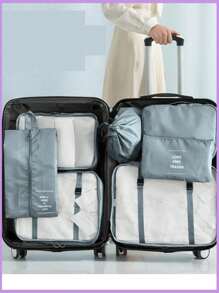 10-1 pièce Sacs de rangement pour voyage d'été, sacs cosmétiques portables imperméables, sacs de toilette multifonctions, sacs de rangement pour vêtements grande capacité, sacs de rangement polyvalents, sacs à main, sacs à chaussures, sacs de plein air, sacs de compression, sacs organisateurs de maquillage