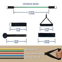 Resistance Bands, Resistance Band Sets, Strength Training Fitness Bands, Men's And Women's Fitness Bands, Resistance Bands With Handles, Door Anchors, Used For Body Shaping And Home Workouts.