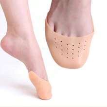 2 Pairs Of Silicone Heel Protectors, Heel Cups, Plantar Protectors, Heel Cushions, Gel Heel Covers For Flats, High Heels And Women's Formal Shoes, Soft Silicone Heel Covers, Cushioning In The Rear Palm, Scratch Resistant Bubble Protection, Comfortable Fit For Dance And Everyday Wear, Shoe Accessories, Insoles. (Skin Color + White)