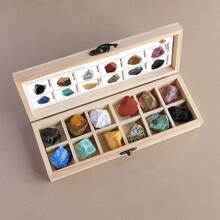 1 盒天然水晶原石礼盒 - 占卜、能量石英宝石、装饰矿物收藏礼物灵气疗愈巫术用品乔迁礼物 - 原石套盒 - 查看 23