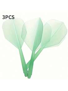 3 Pieces70% Clear Soft Dart Tails – One-Piece Design For 2BA Thread | 4-Feather Conjoined Leaf, High-Performance Dart Flight Accessories | Ideal For Precision Dart Play