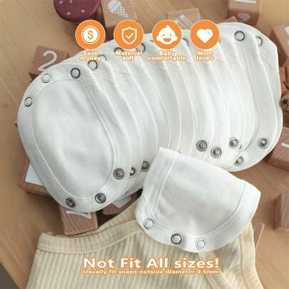 2/3/5/8/10pcs Baby Romper Extension Panels, Infant Bodysuit Extension Pieces, Fabric Pads To Extend Too Small Rompers For Continued Use
