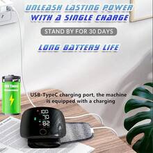 Wrist Blood Pressure Monitor Led Display, Touch Screen Wrist Blood Pressure Cuff 99x2 Reading Memory Wrist Bp Monitor, Household Necessities - màu đen - Xem 3