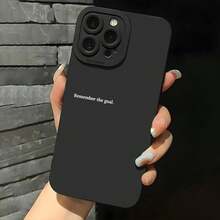 Inspirational Quote Aesthetic Phone Case For IPhone 16 11 15 14 13 12 Pro Max XR Plus Case Remember The Goal Cool Black Phone Cases Birthday Christmas Gifts For Women Men Graduation Gifts For Friends - Black - View 4
