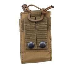 Bolsa táctica para radio DIZETION, soporte para walkie talkie de caza, bolsa colgante para interfono, bolsa de nailon Molle para cargador - Multicolor - Ver 5