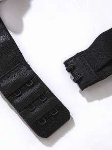 女士性感法式蕾丝睡衣露背连体衣套装 - 黑色 - 查看 8