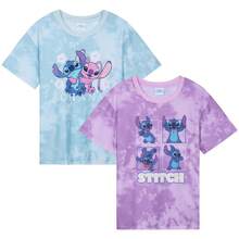Disney Stitch T Shirt 2 Pack And Short Top Sleeve Crew Neck T-Shirts Multipack Soft Comfy Breathable Gift - Multicolor - View 1