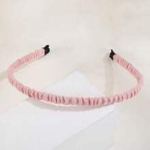 7pcs. Korean-Style Fashionable Hair Band, Bright Color Series, Artistic Pleated Hair Band, Wear When Going Out To Wash Face, Highly Attractive Level Hair Clip, Geometric Pattern, Casual Casual Polyester Fiber (Polyester) Hair Accessory, Four Seasons
