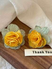 1 对时尚法式浪漫甜美玫瑰形耳钉情人节 - 玫瑰花 - 查看 13