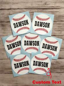 个性化棒球贴花 * 乙烯基棒球贴花 * 个性化棒球贴纸 * 休息区桶贴花 * 休息区桶贴纸 - 彩色 - 查看 12