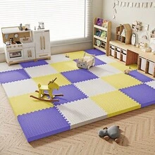 8块婴儿房地毯，30x30厘米彩色互锁泡沫拼图垫，带数字和字母，防滑婴儿爬行垫，适用于客厅、卧室、早教、婴儿学习和玩耍、泳池垫