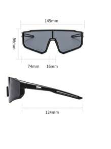 1 Stück Herren Oversized geometrische Rundum-Brille mit coolen Rahmen, weiß, Y2K Mode Sonnenbrille für den Outdoor-Einsatz, täglichen Gebrauch, Augenschutz. Preppy-Schulstil für den Schulanfang