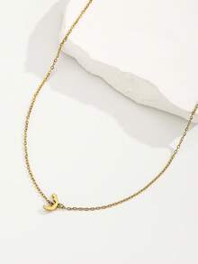 suteyi 14K 镀金阿拉伯字母项链，侧边字母项链，阿拉伯珠宝，生日礼物，送给他的礼物 - 彩色 - 查看 37