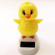 1pc Solar Powered Dancing Chick, Solar Powered Bobble Head Chicken, Solar Powered Car Pendant, Cartoon Bobble Head Chick Decor, Car Dashboard Bobble, Solar Power Kit - Multicolor - View 11