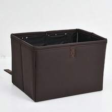 Cubo de basura plegable para coche con organizador interior de cuero para el asiento trasero, contenedor de basura portátil y solución de almacenamiento, organizador para el asiento trasero que ahorra espacio, caja interior multifunción para viajes, desplazamientos diarios y viajes familiares por carretera. Diseño plegable, fácil de limpiar, se adapta a los bolsillos de las puertas y la consola, mantiene recibos, pañuelos, toallitas y artículos pequeños organizados. - Multicolor - Ver 9