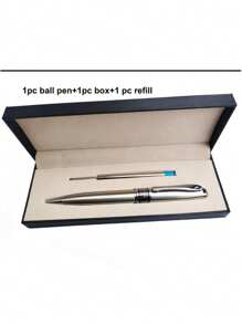 Novo Desenho de Luxo Caneta de Escritório de Metal Preta, Caneta de Esfera Metálica para Assinatura, Caneta Metálica como Presente de Negócios e de Volta às Aulas