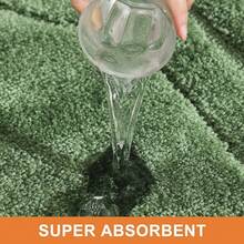 Soft & Absorbent Non-Slip Bathroom Rugs - Polyester Washable Thick Shower Bathroom, Bathtub And Sink 20x32 - Green - View 8
