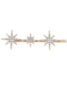 Acessório de Cabelo Nupcial de Moda Retrô em Formato de Estrela de Liga de Zinco para Online, Clipe de Cabelo de Cristal da Galáxia Europeia e Americana, Decoração de Cabelo para Casamento/Festa