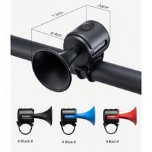 ROCKBROS 自行车铃铛1个，3种颜色可选，防水，易于安装，音量120分贝，通用尺寸 - 彩色 - 查看 4