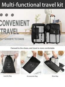 10-1 pièce Pochettes organiseurs de voyage d'été, sac cosmétique portable imperméable, sac de toilette multifonction, peut être utilisé comme sac à maquillage, sac de lavage, organiseur de cosmétiques, sac à chaussures, sac à cosmétiques, organiseur de maquillage, sac de tri des vêtements, sac à chaussures, organisation et rangement, indispensable pour les vacances d'été, boîte de rangement de parfum, boîte de rangement de maquillage, sac de voyage, sac à sous-vêtements, sac de bagage, accessoire de rangement de vêtements imperméables, organiseur pliable pour sous-vêtements et chaussettes, sac à main, sac de données, sac de rangement des vêtements, set organisateur, accessoires de voyage, sac de voyage, sac à chaussures