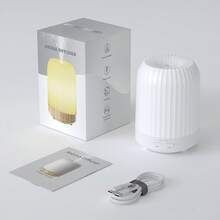 Essential Oil Diffuser For Bedroom, Quiet Humidifiers For Home, Ultrasonic 250ML Small Aromatherapy Diffuser, 7 LED Color Safety Auto-Off Timer - 白色 - 查看 10