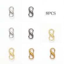 4pcs/pack Multi-function Chain Adjuster For Key Ring, Bag With S-shaped Spring, 8-word Buckle - Multicolor - View 13