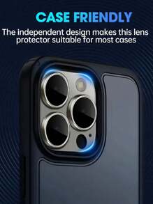 Lot de 3 protections d'objectif d'appareil photo Eagle Eye (gris) pour iPhone 16 Pro Max/16 Pro/16/16E/15 Pro Max/15 Pro – Revêtement anti-rayures, dureté 9H et anti-traces de doigts pour la photographie de voyage/extérieur (clarté HD + design compatible avec les coques avec autocollants anti-poussière)