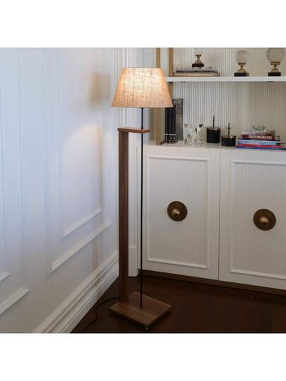 Well Home Vloer Lamp 100% Wooden Shade, Cream, Victoria Collection, 21x35x150, E27 Socket Max 60 W. Free Shipping 24/72h. view 5