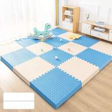 8块婴儿房地毯，30x30厘米彩色互锁泡沫拼图垫，带数字和字母，防滑婴儿爬行垫，适用于客厅、卧室、早教、婴儿学习和玩耍、泳池垫