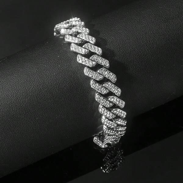 1pc Men's Fashion Hip-Hop Chain Bracelet, Bracelet, Hip-Hop Bracelet, Hip-Hop Men Accessory Back To School
